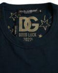 Dolce & Gabbana Dark Blue Cotton Round Neck Short Sleeves T-shirt