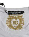 Dolce & Gabbana White Cotton Roundneck Short Sleeve T-shirt