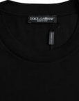 Dolce & Gabbana Black Cotton Round Neck Short Sleeves T-shirt