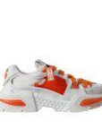 Dolce & Gabbana White Orange Airmaster Low Top Sneakers Shoes