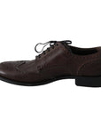 Dolce & Gabbana Elegant Brown Leather Derby Brogues