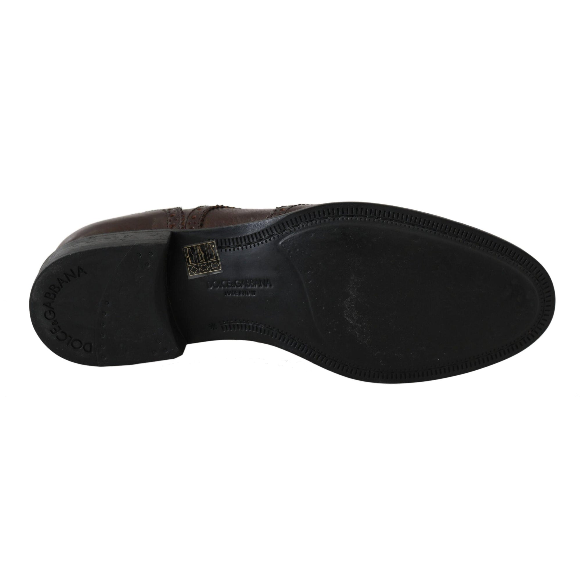 Dolce & Gabbana Elegant Brown Leather Derby Brogues