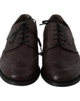 Dolce & Gabbana Elegant Brown Leather Derby Brogues