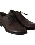 Dolce & Gabbana Elegant Brown Leather Derby Brogues