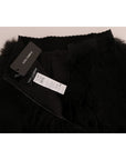 Dolce & Gabbana Exquisite Black Mink Fur Mini Shorts