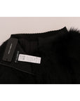 Dolce & Gabbana Elegant Black Fur Mini Shorts Hot Pants