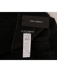Dolce & Gabbana Elegant Black Fur Mini Shorts Hot Pants