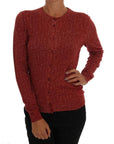 Dolce & Gabbana Red Wool Cardigan Sweater