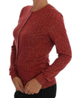 Dolce & Gabbana Red Wool Cardigan Sweater
