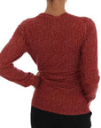 Dolce & Gabbana Red Wool Cardigan Sweater