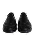 Dolce & Gabbana Black Foiled Rubber Toy Low Top Men Sneakers Shoes