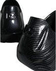 Dolce & Gabbana Black Foiled Rubber Toy Low Top Men Sneakers Shoes