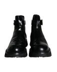 Dolce & Gabbana Black Belted DG Logo Men Chelsea Boots Shoes