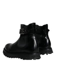 Dolce & Gabbana Black Belted DG Logo Men Chelsea Boots Shoes