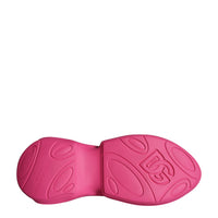 Dolce & Gabbana Pink Logo Print Slip On Socks Sneakers Shoes