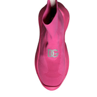 Dolce & Gabbana Pink Logo Print Slip On Socks Sneakers Shoes