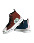Dolce & Gabbana Multicolor Patchwork High Top Sneaker Shoes