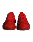 Dolce & Gabbana Red Leather Daymaster Low Top Sneakers Shoes