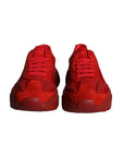 Dolce & Gabbana Red Leather Daymaster Low Top Sneakers Shoes