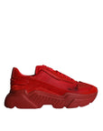 Dolce & Gabbana Red Leather Daymaster Low Top Sneakers Shoes