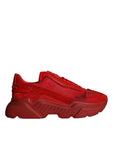 Dolce & Gabbana Red Leather Daymaster Low Top Sneakers Shoes