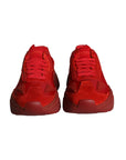 Dolce & Gabbana Red Leather Daymaster Low Top Sneakers Shoes