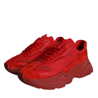 Dolce & Gabbana Red Leather Daymaster Low Top Sneakers Shoes