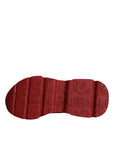 Dolce & Gabbana Red Leather Daymaster Low Top Sneakers Shoes