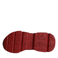 Dolce & Gabbana Red Leather Daymaster Low Top Sneakers Shoes