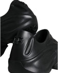 Dolce & Gabbana Black Foiled Rubber Toy Low Top Sneakers Shoes