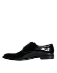 Dolce & Gabbana Black Calfskin Leather Derby Men Dress Shoes