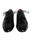 Dolce & Gabbana Black Calfskin Leather Derby Dress Men Shoes