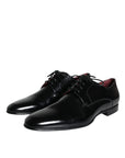 Dolce & Gabbana Black Calfskin Leather Derby Dress Men Shoes