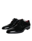 Dolce & Gabbana Black Calfskin Leather Derby Dress Men Shoes
