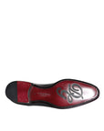 Dolce & Gabbana Black Calfskin Leather Derby Dress Men Shoes