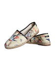 Dolce & Gabbana Beige Floral Canvas Espadrilles Slip On Shoes