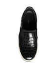 Dolce & Gabbana Black Leather Loafers Slippers Casual Shoes
