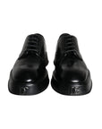 Dolce & Gabbana Black Calf Leather Derby Formal Dress Shoes