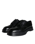 Dolce & Gabbana Black Calf Leather Derby Formal Dress Shoes