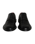 Dolce & Gabbana Black Leather Oxford Wingtip Formal Men Shoes