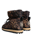Dolce & Gabbana Brown Leopard Ankle Boots Padded Shoes