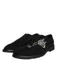 Dolce & Gabbana Black Suede Sicilia Lace Up Formal Shoes
