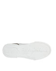 Dolce & Gabbana White Gold Portofino Low Top Leather Sneakers Shoes