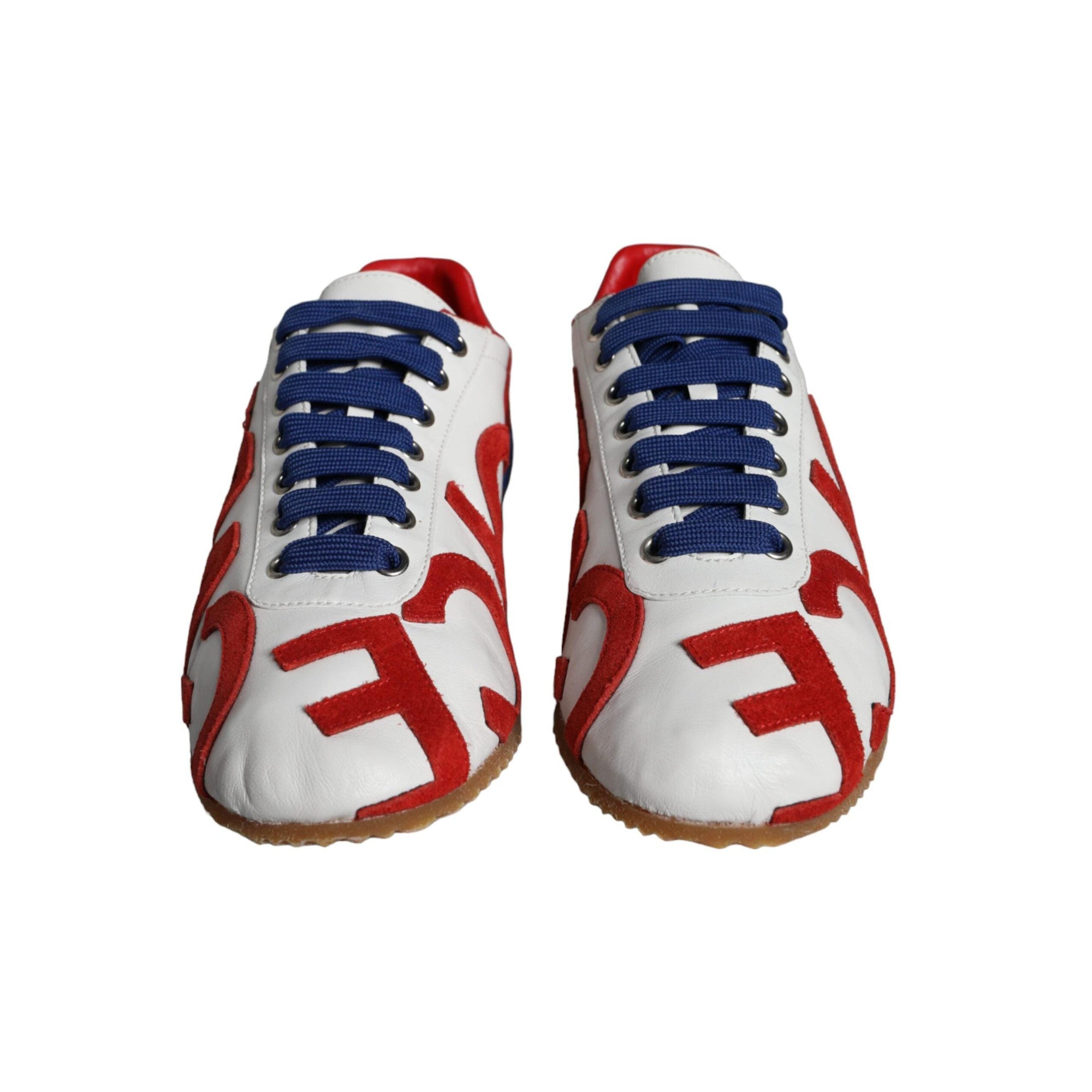 Dolce & Gabbana Multicolor Leather Logo Casual Sneakers Shoes