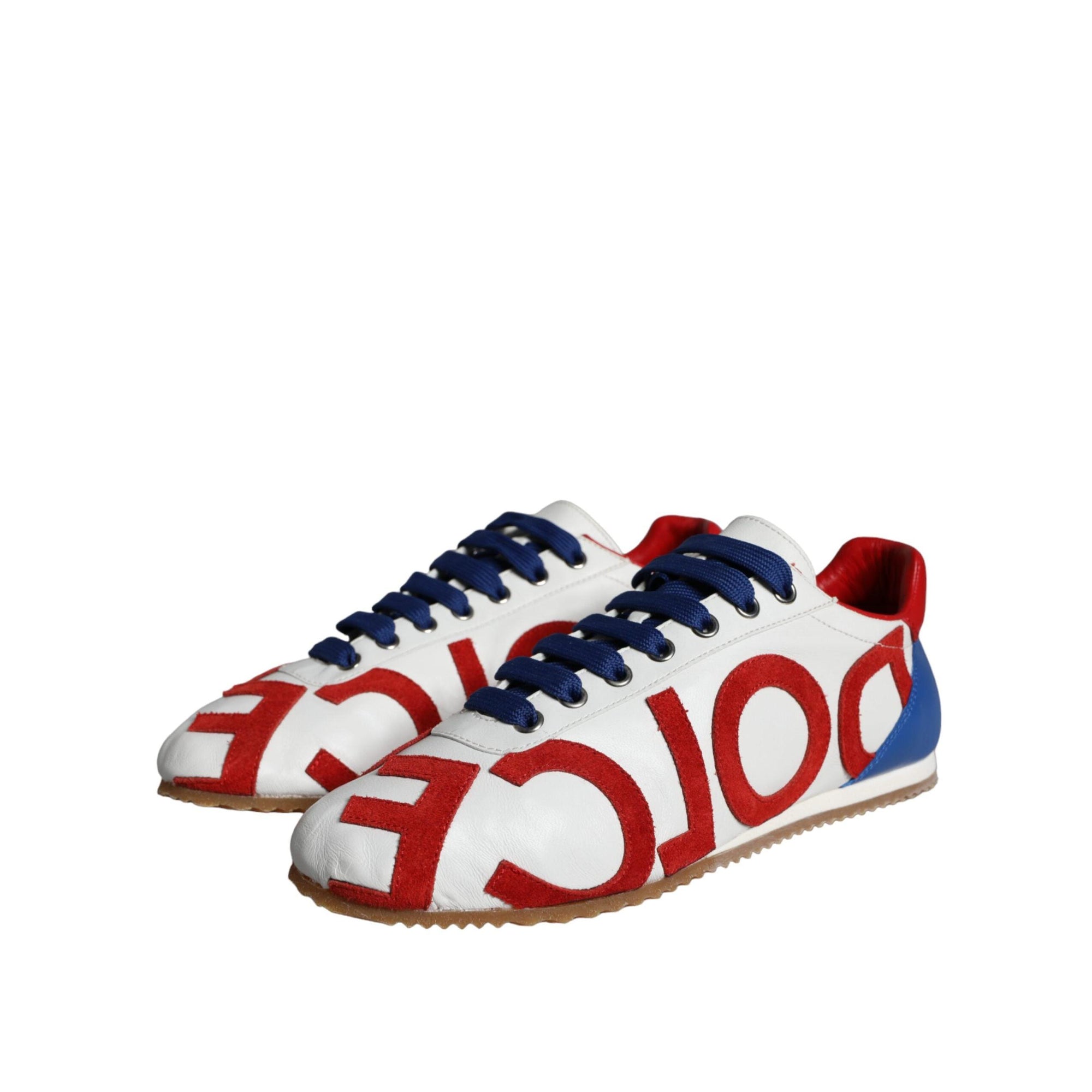Dolce & Gabbana Multicolor Leather Logo Casual Sneakers Shoes