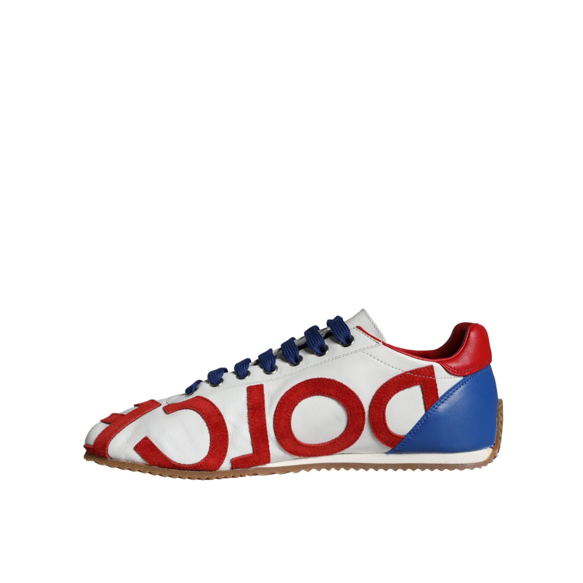 Dolce & Gabbana Multicolor Leather Logo Casual Sneakers Shoes