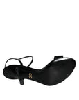 Dolce & Gabbana Black KEIRA Leather Heels Sandals Shoes