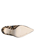 Dolce & Gabbana Brown Leopard Calf Fur Heels Ankle Boots Shoes