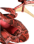 Dolce & Gabbana Coral Exotic Leather Heels Sandals Shoes
