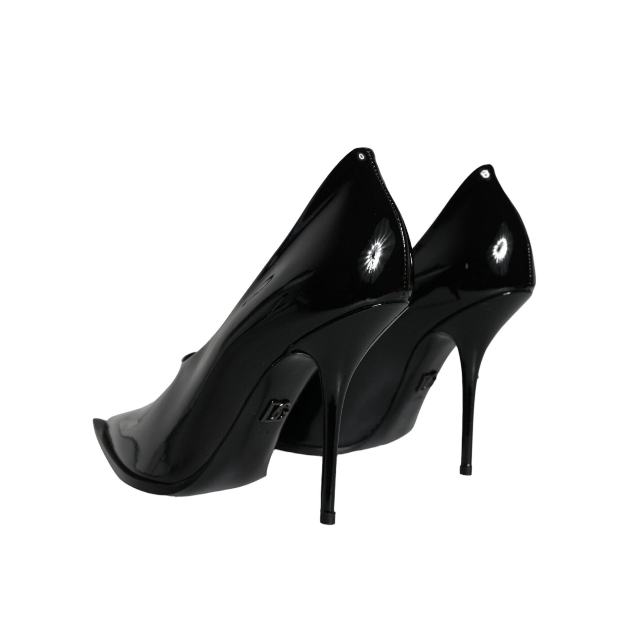 Dolce & Gabbana Black Patent Leather High Heels Pumps Shoes